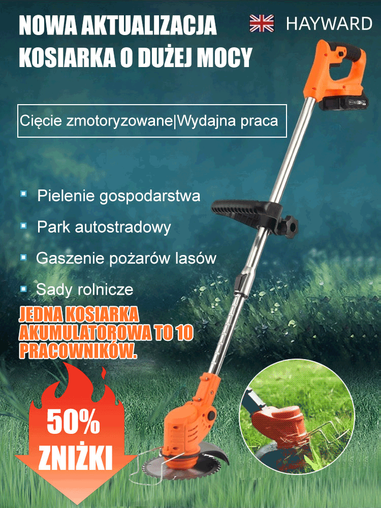 Akumulatorowa kosiarka elektryczna