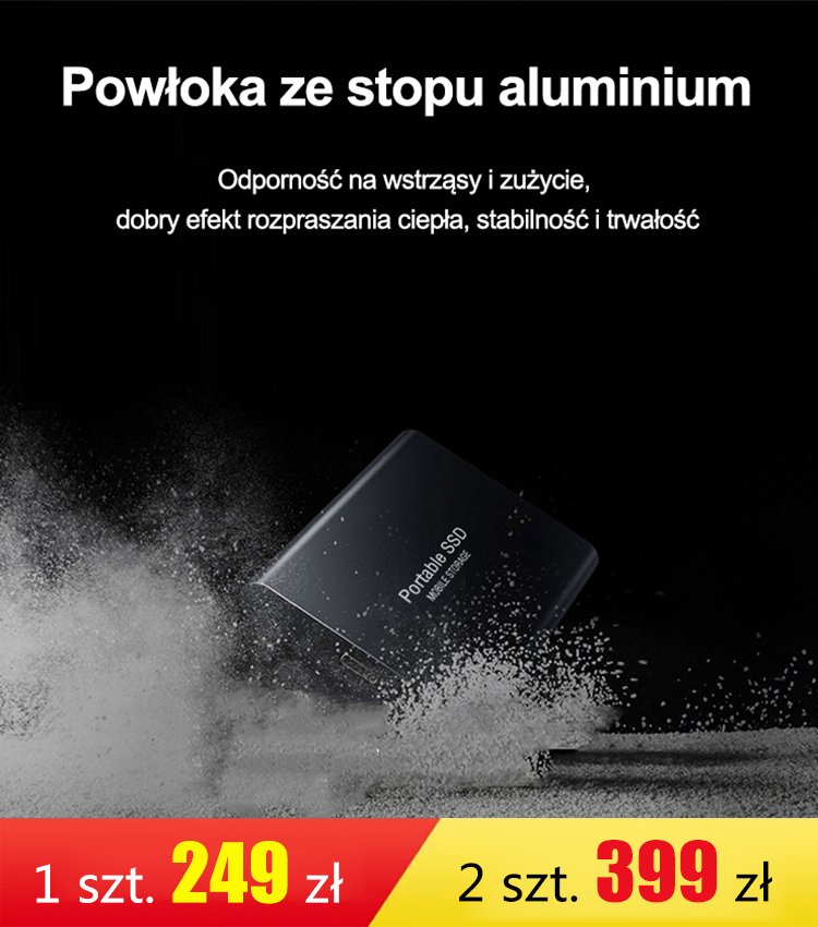 Przenośny dysk półprzewodnikowy o pojemności 4 TB