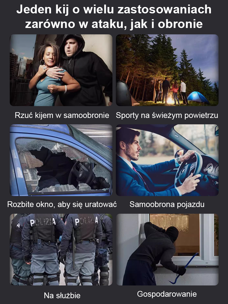 Samogasnąca pałka dla bezpieczeństwa i ochrony