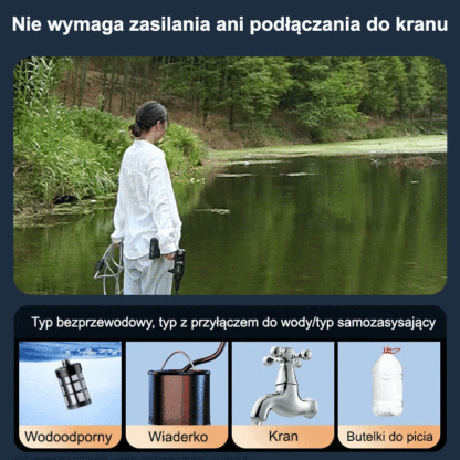 Wysokociśnieniowa myjka samochodowa z akumulatorem litowym z Niemiec🚗💦 Mocny silnik, strumień wody o zasięgu 20 metrów, pojazd można wyczyścić w 5 minut