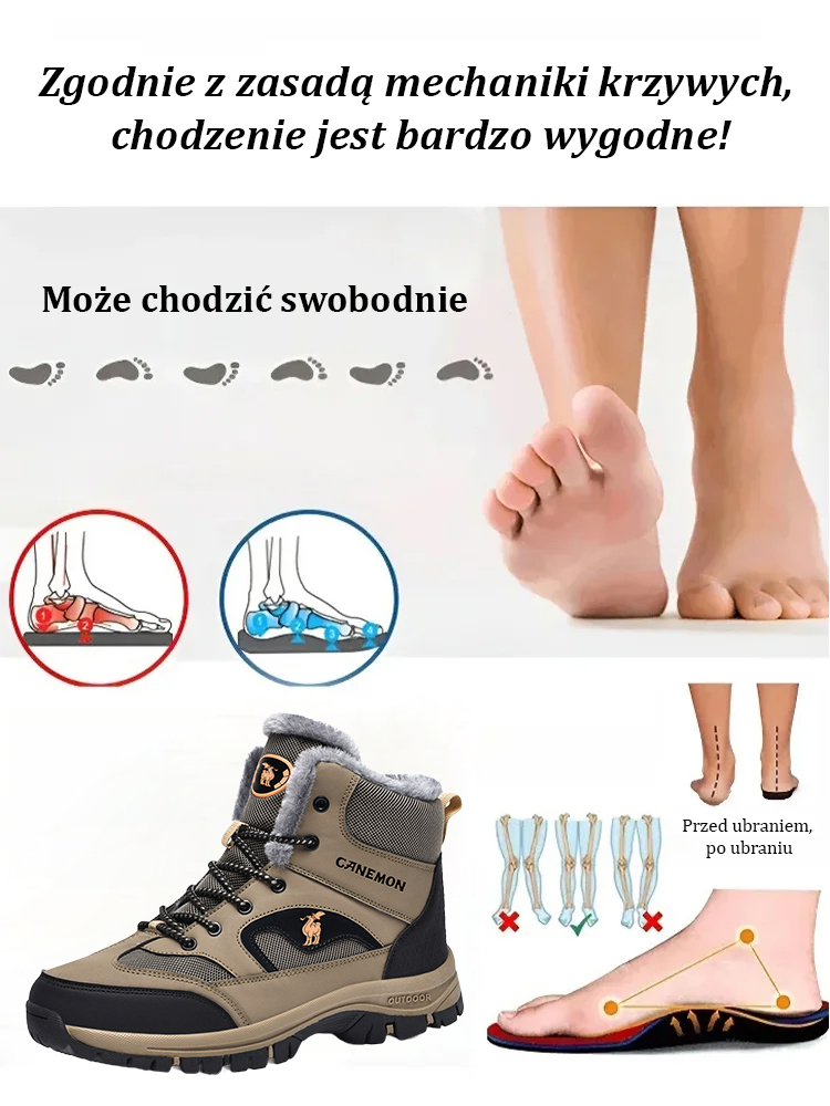 Outdoorowe ocieplane i grube wysokie buty trekkingowe.  ❄️Staw czoła mrozom do -30°C! Wyprzedaż końcoworoczna, 50% zniżki!
