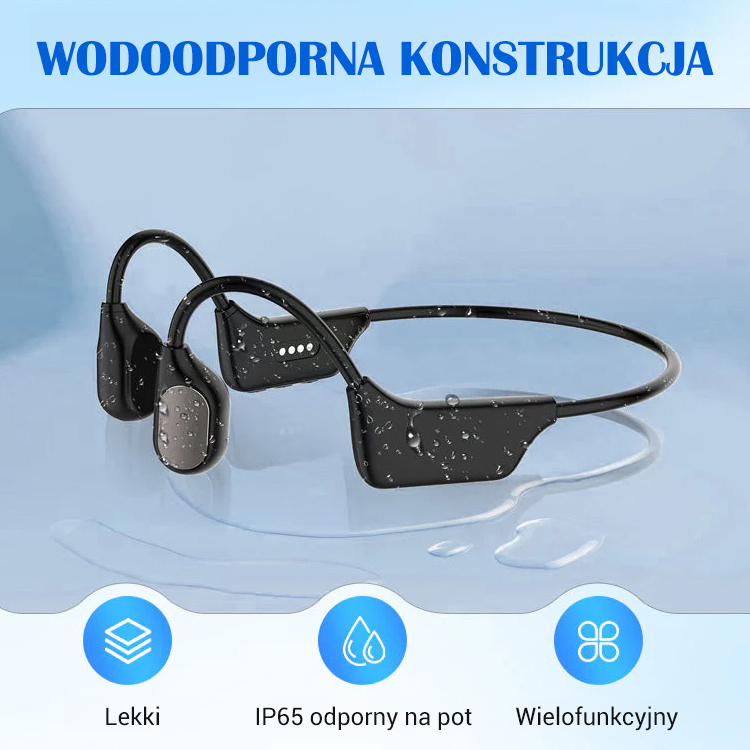 【A tiszta hallás világa】Słuchawki Bluetooth z przewodnictwem kostnym jako aparat słuchowy