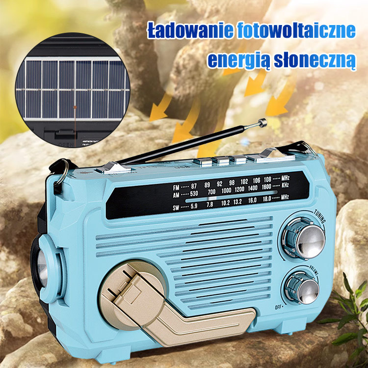 Ręczne radio z funkcją ładowania awaryjnego