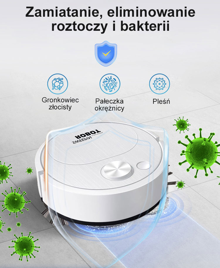 W pełni automatyczny inteligentny robot zamiatający