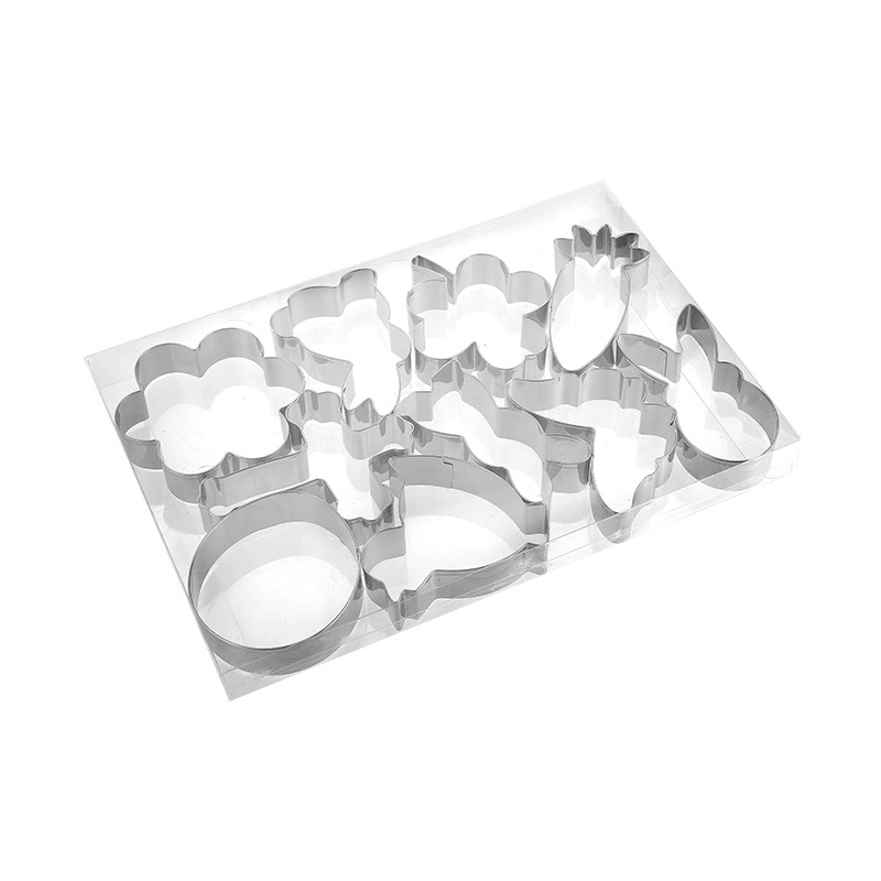Stainless Steel Christmas Cookie Mold 10 Piece Set Halloween Baking Tools Easter Cookie Mold Cake Mold
