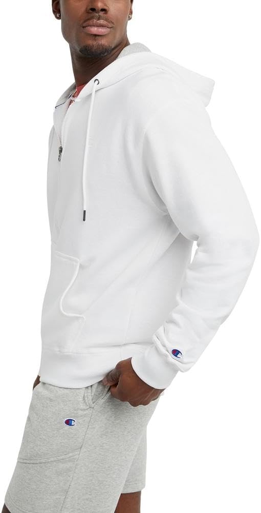 Men's Powerblend Fleece Full Zip Hoodie, C Logo