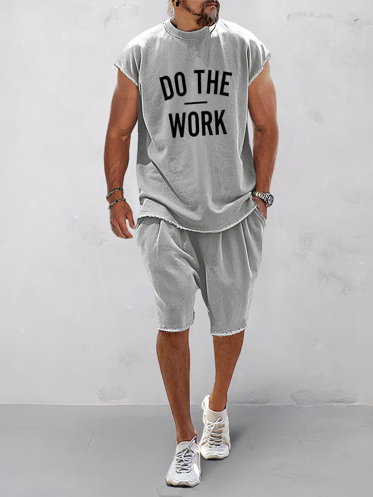 Casual Loose Fit Word Printed Sports Set(Buy 2 Free Shipping)