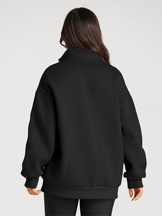 Forset-snail Half zip up pullover women,oversized hoodie,quarter zipper sweatshirts,drop shoulder collar