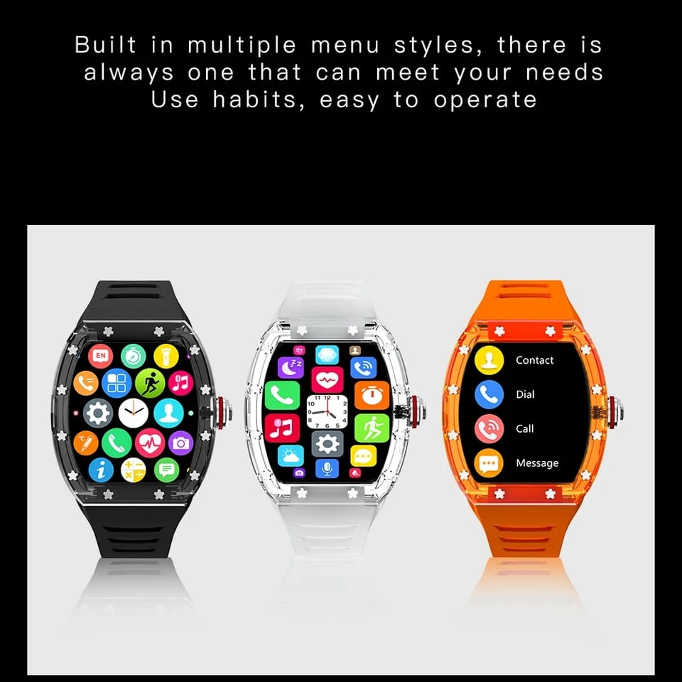 YD5 SMART WATCH Crystal Case Smart Watch YD5 NFC Functional Dynamic Dial