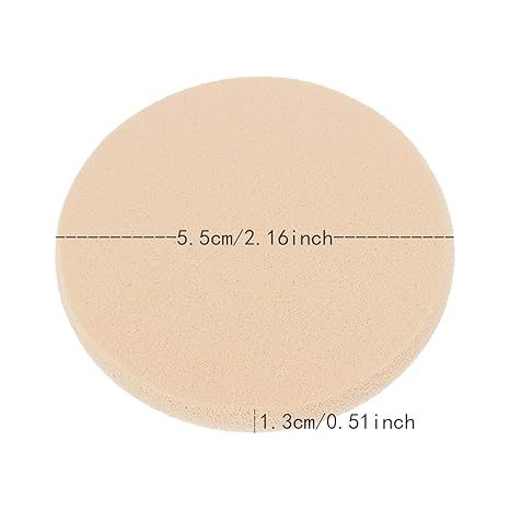 25 Pcs Women's Round Soft Makeup Beauty Eye Face Foundation Blender Facial Smooth Powder Puff Cosmetics Blush Applicators Sponges Use for Dry and Wet