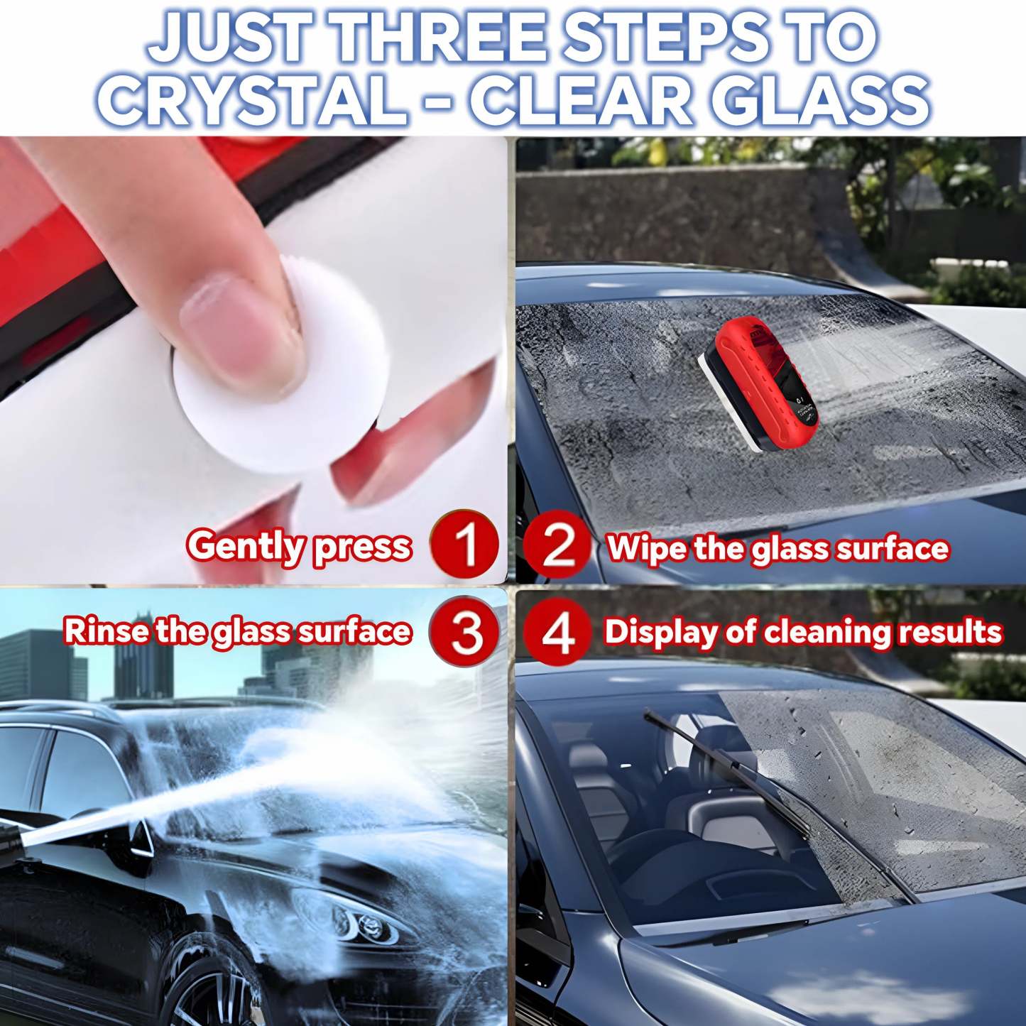 ⚠️Do not let the blurred vision on rainy days endanger your life ⚠️  Automotive Oil Film Cleaning Brush