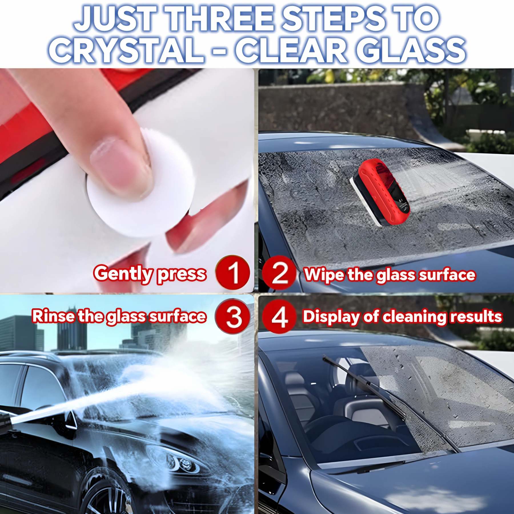 ⚠️Do not let the blurred vision on rainy days endanger your life ⚠️  Automotive Oil Film Cleaning Brush
