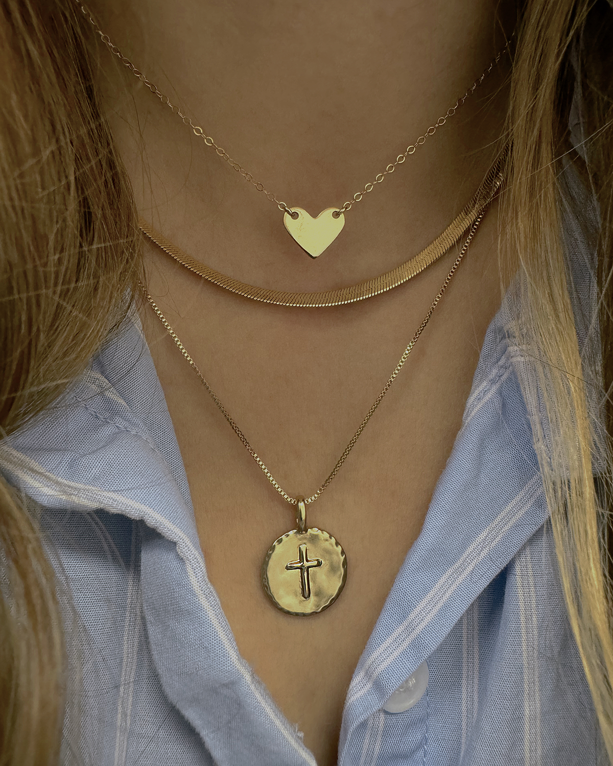 Cross Disc Necklace