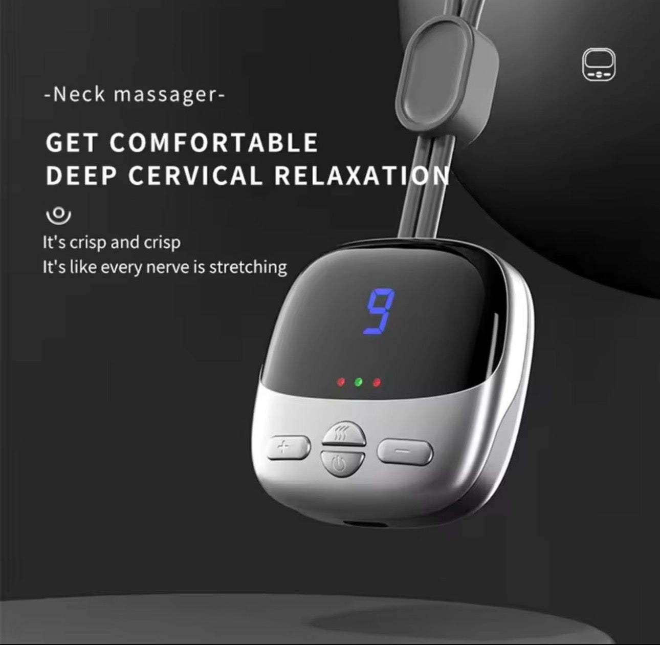 Smart Electric Neck Massager with Heat Therapy & Adjustable Intensity – Relaxation and Pain Relief Device