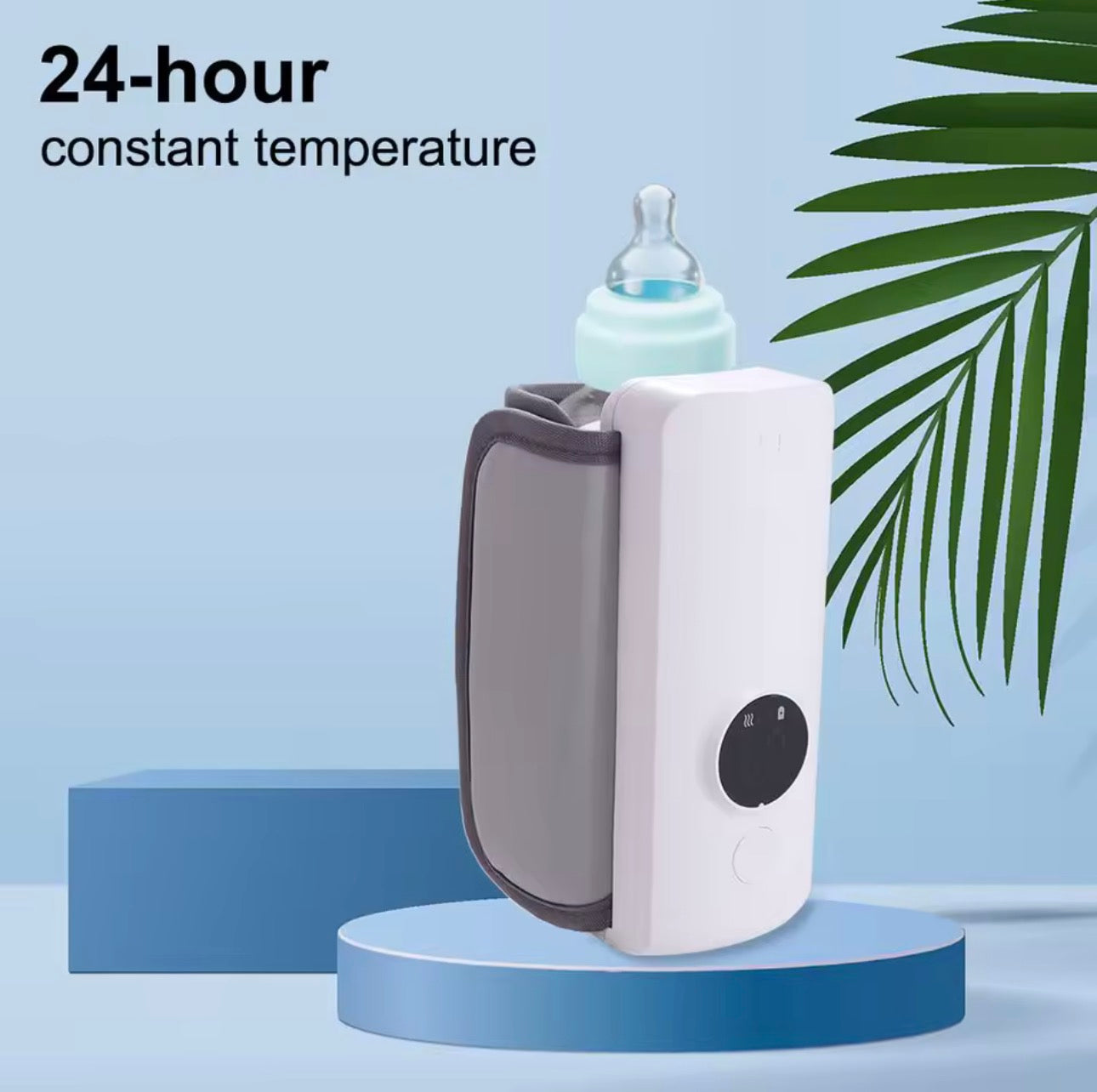 Smart Baby Milk Heater with Digital Temperature Display – Portable Bottle Warmer