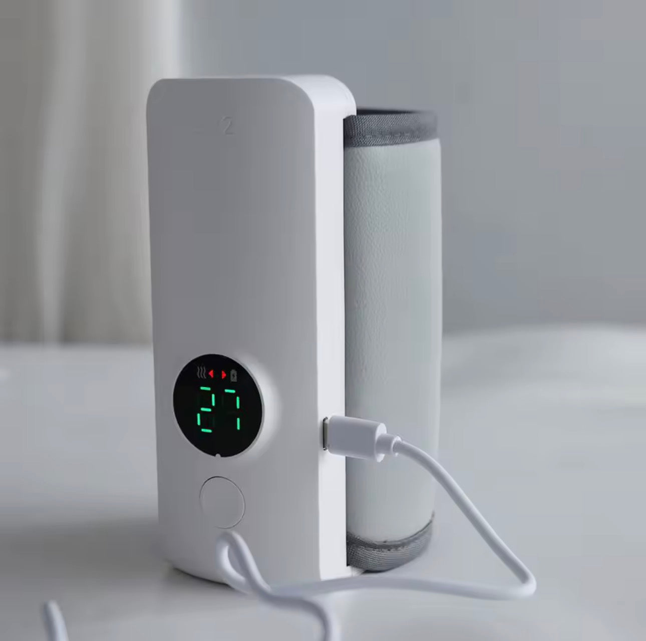 Smart Baby Milk Heater with Digital Temperature Display – Portable Bottle Warmer