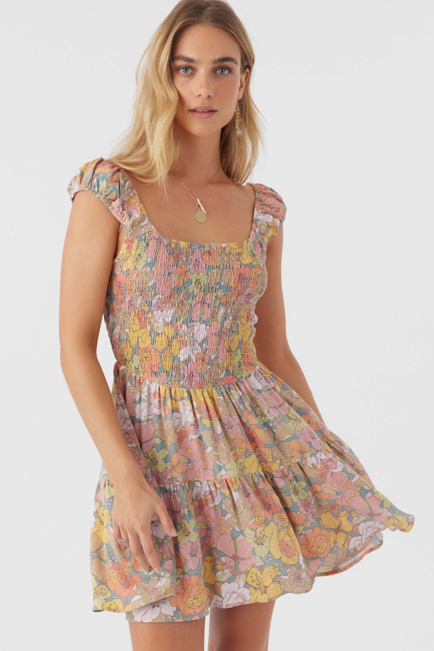 FLORAL SMOCKED DRESS