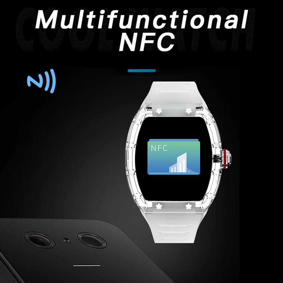 YD5 SMART WATCH Crystal Case Smart Watch YD5 NFC Functional Dynamic Dial