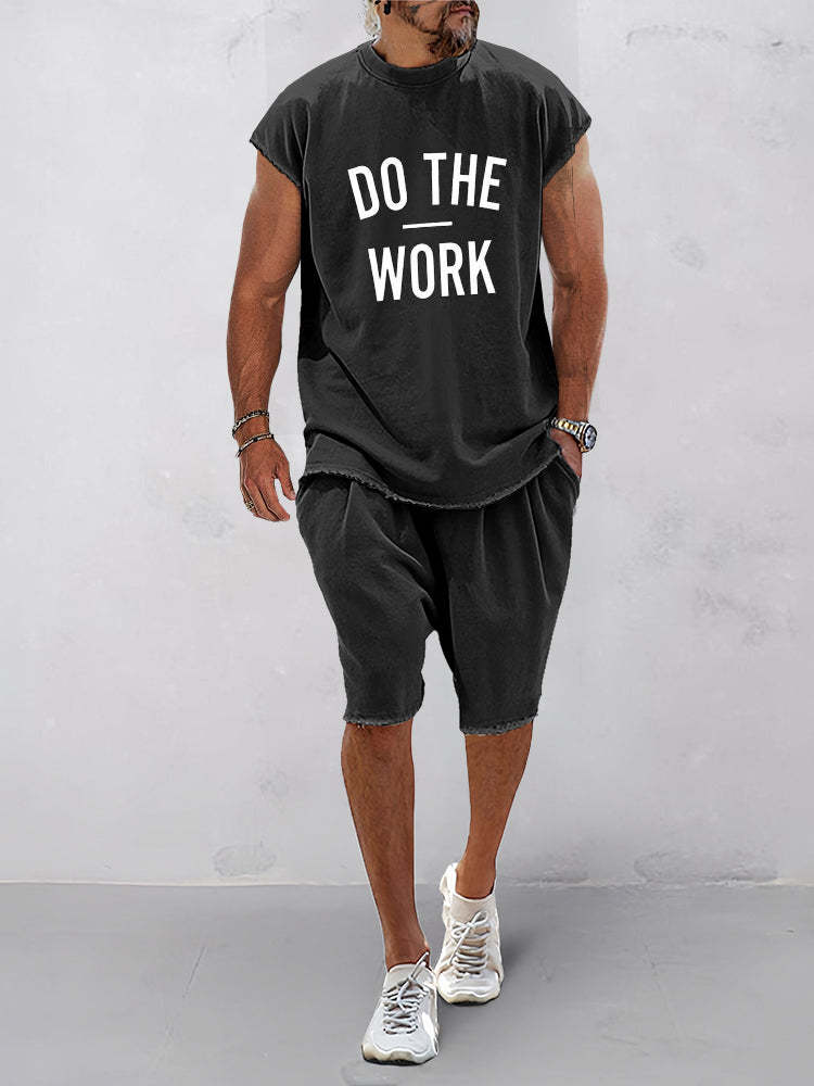 Casual Loose Fit Word Printed Sports Set(Buy 2 Free Shipping)