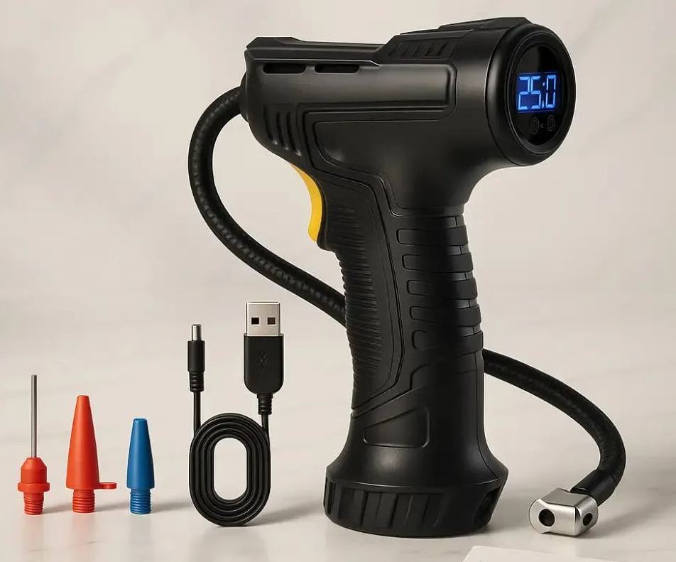 Premium Wireless Digital Tire Inflator with LCD Display – Fast Portable Air Pump