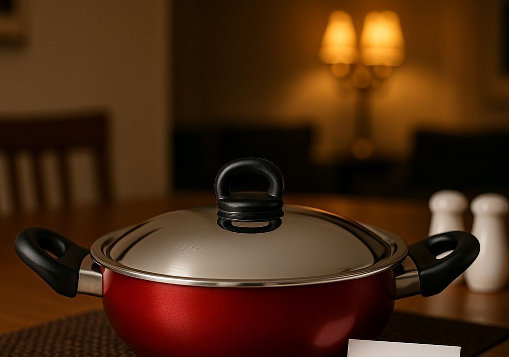 Premium Prestige Non-Stick Deep Karahi with Stainless Steel Lid – Heavy-Gauge Cooking Wok