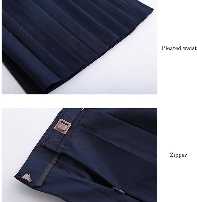 Womens Japanese School Girl JK Skirt Costume,Sexy Pajamas Cosplay Costume,Summer Mini Plaid Skirt with Bow Tie Necktie Shirt Set,Anime Halloween Uniform with Pleated Skirt