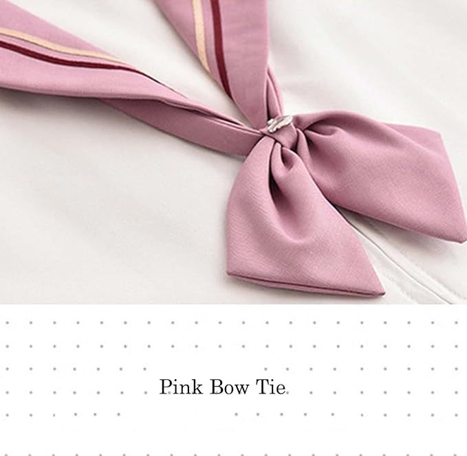 Summer Womens Japanese School Girl JK Skirt Costume,Cosplay Costumes,Mini Plaid Skirt with Bow Tie,Cute Halloween Uniform,Sexy Sailor Shirts Uniform