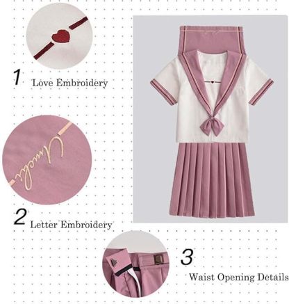 Summer Womens Japanese School Girl JK Skirt Costume,Cosplay Costumes,Mini Plaid Skirt with Bow Tie,Cute Halloween Uniform,Sexy Sailor Shirts Uniform