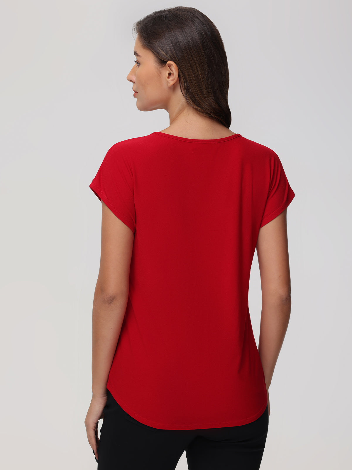 Lace Up Jeweled Dolman Top