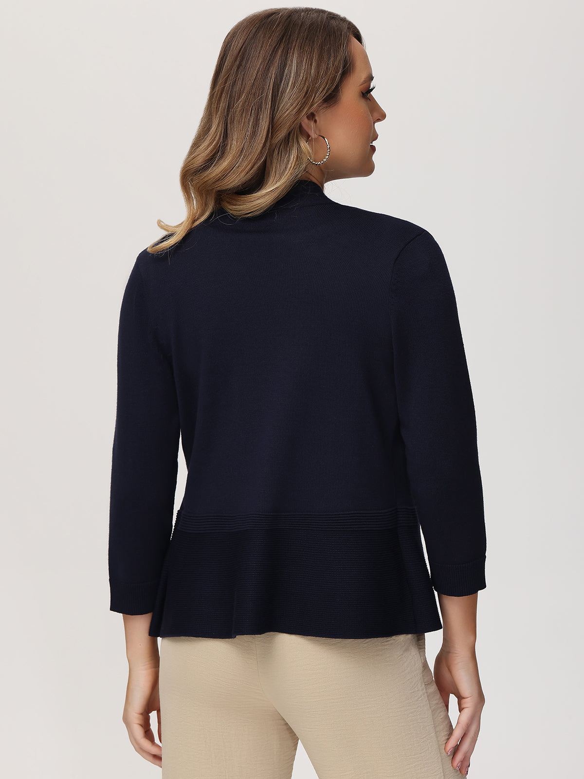 Rib Open-Front Cardigan
