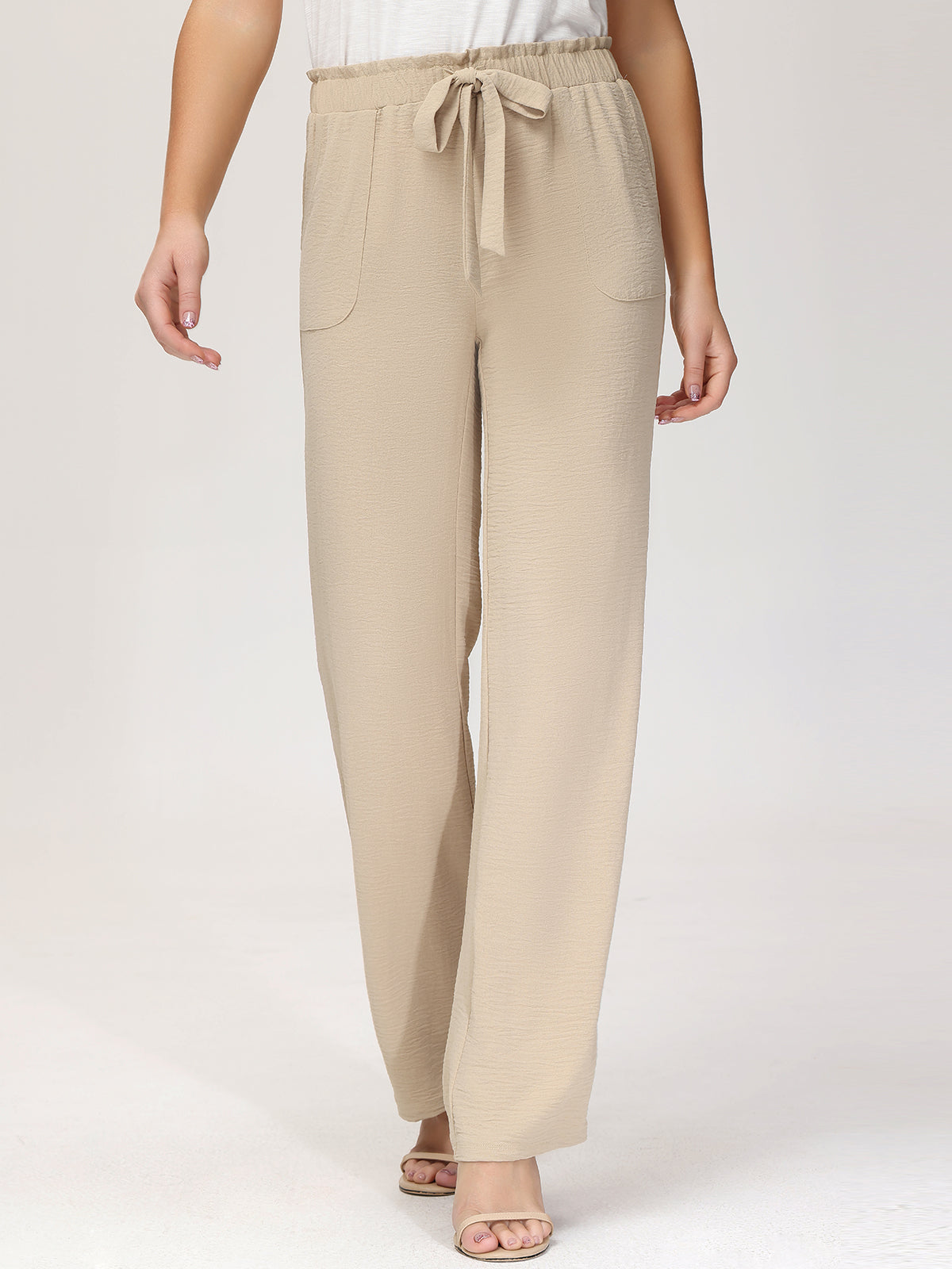 High Waist Drawstring Pants