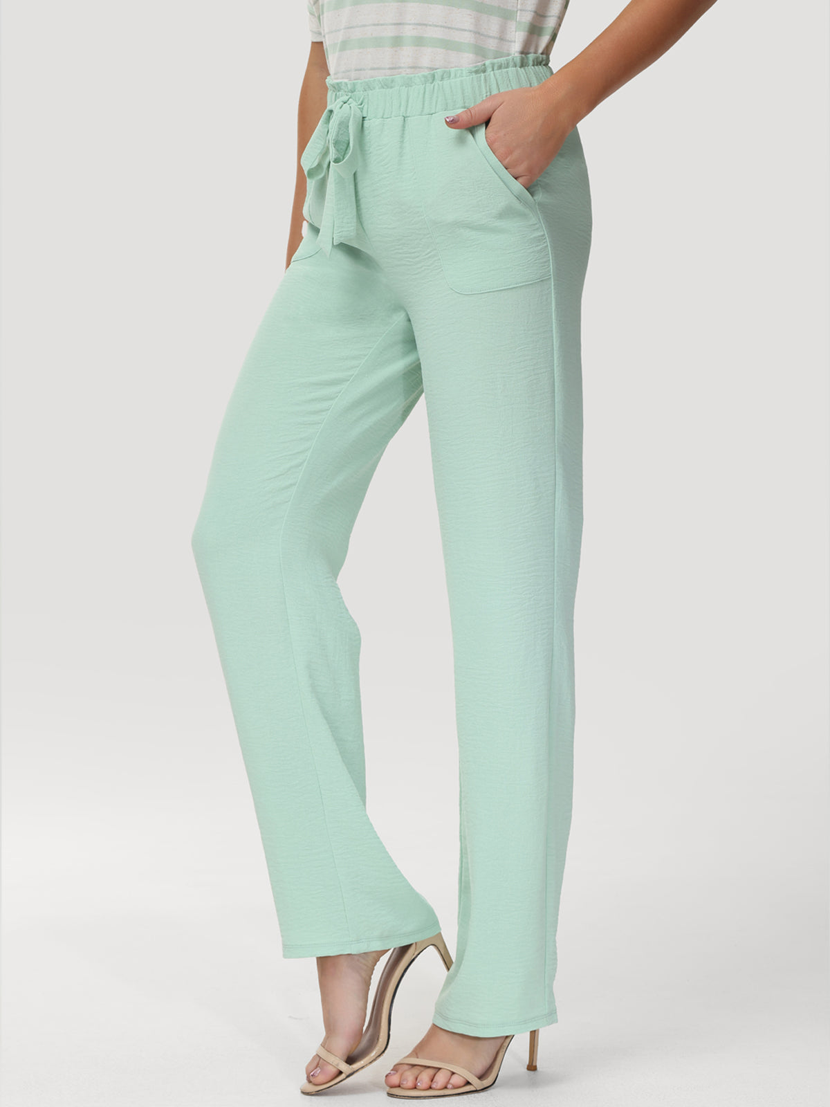 High Waist Drawstring Pants