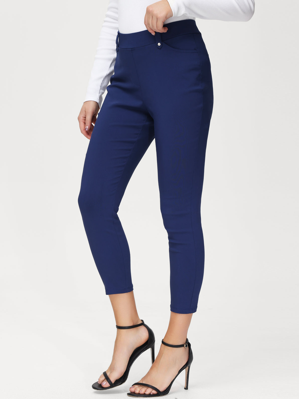 High Waist Textured Dress Pants