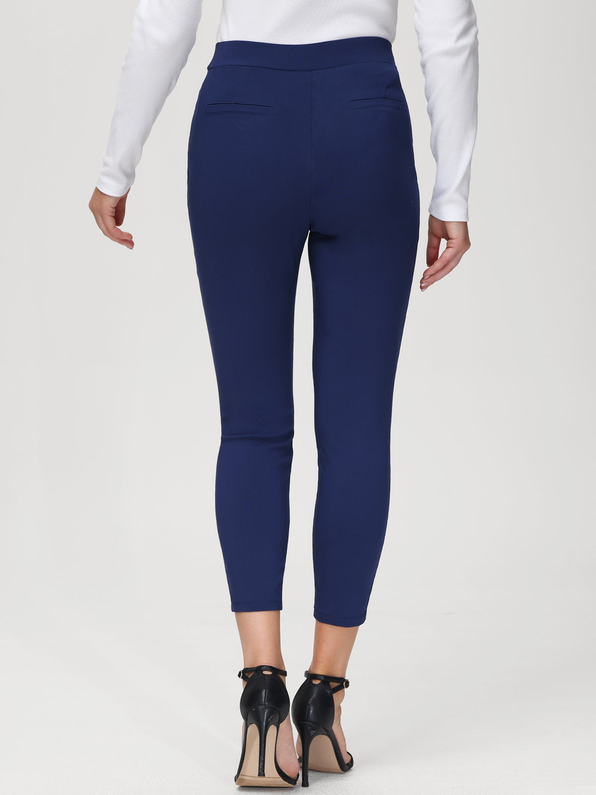 High Waist Textured Dress Pants