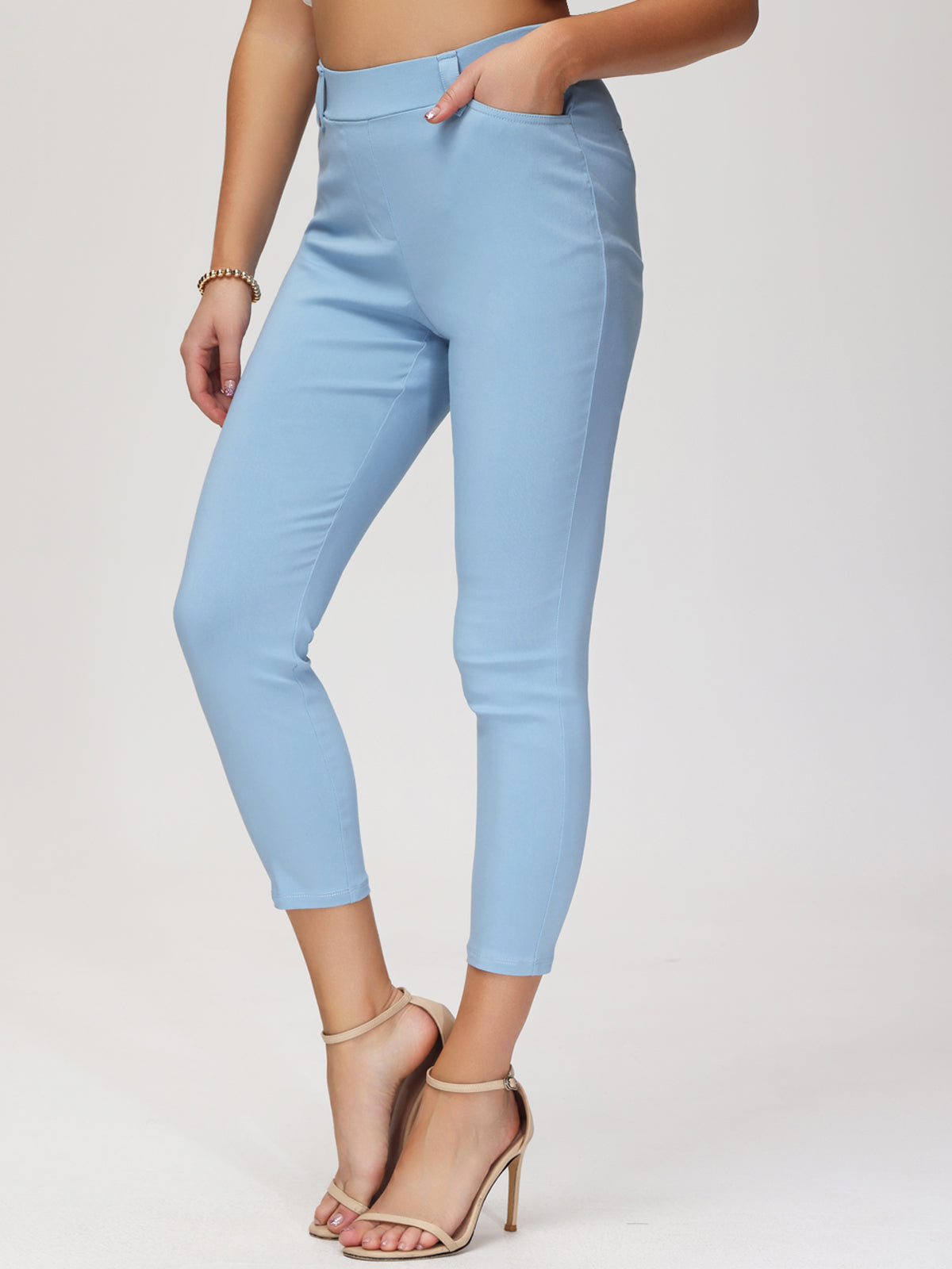 High Waist Textured Dress Pants