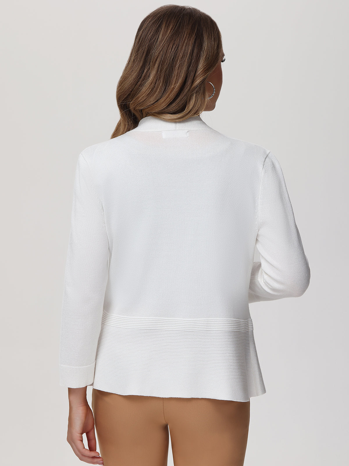 Rib Open-Front Cardigan