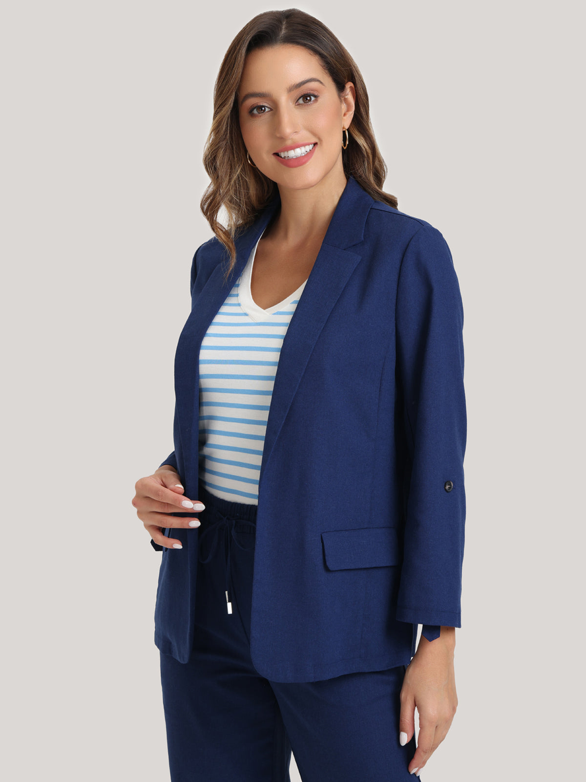 Rolled Sleeve Blazer