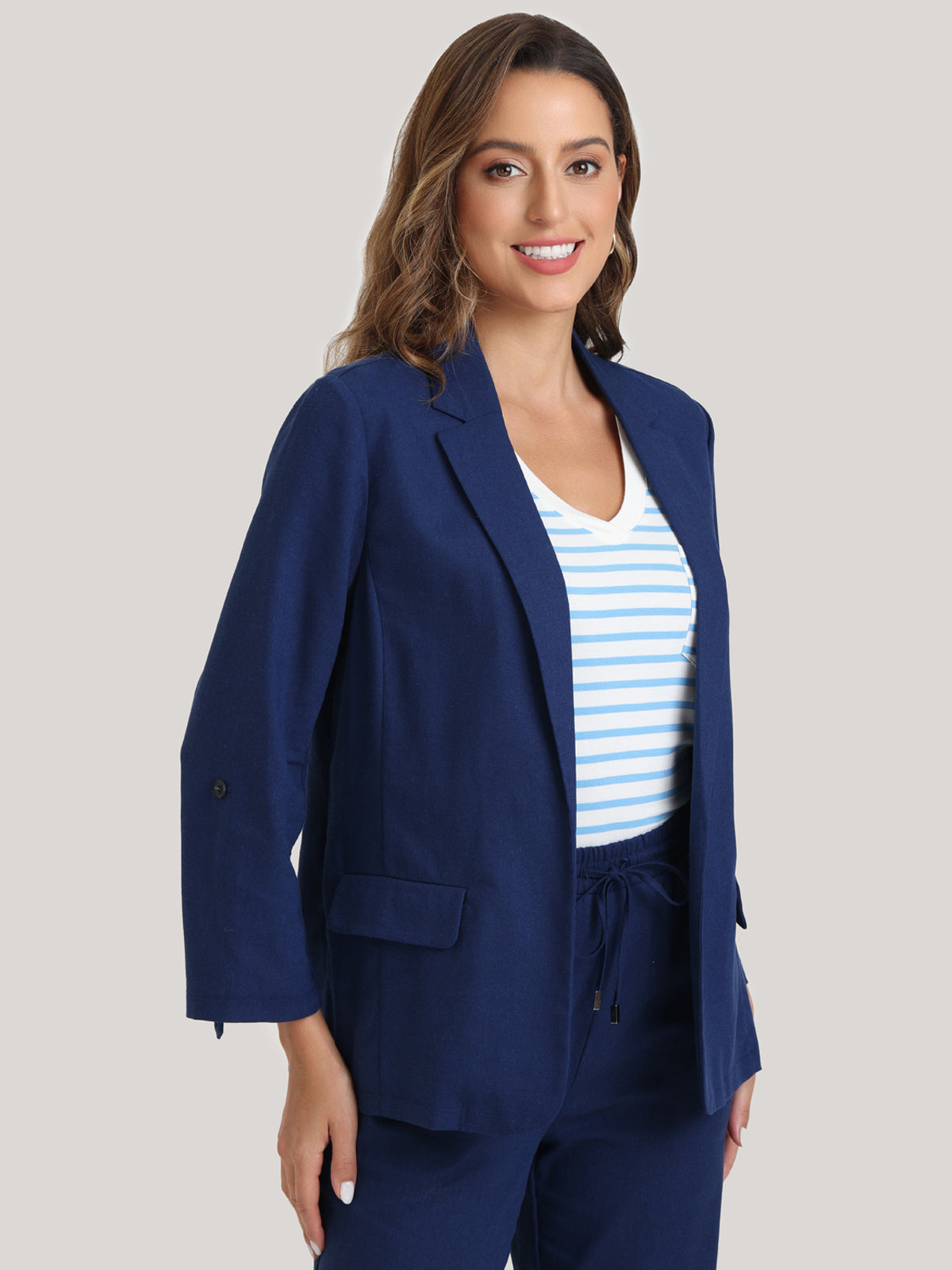 Rolled Sleeve Blazer