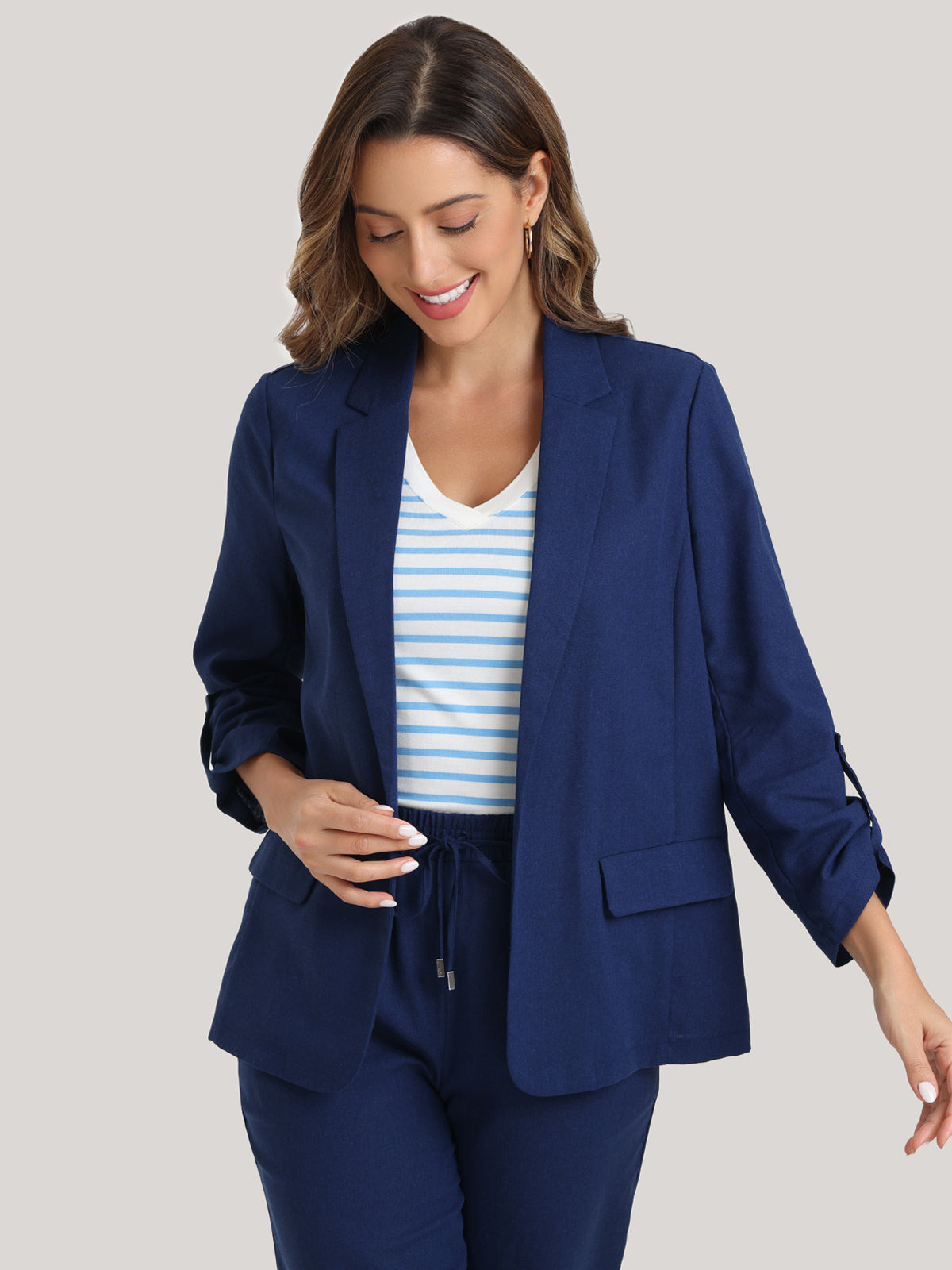 Rolled Sleeve Blazer