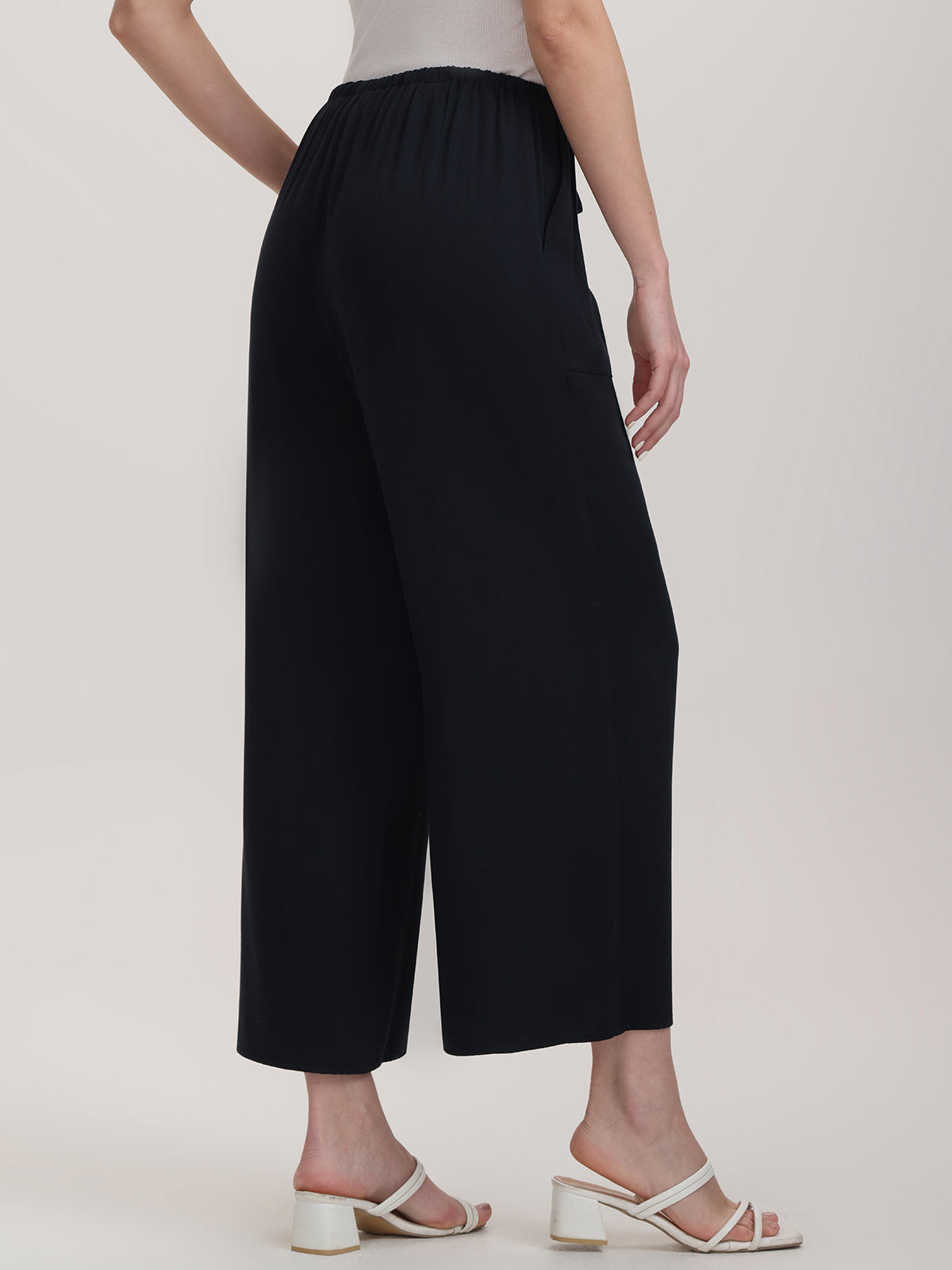 Drawstring Wide Leg Pants