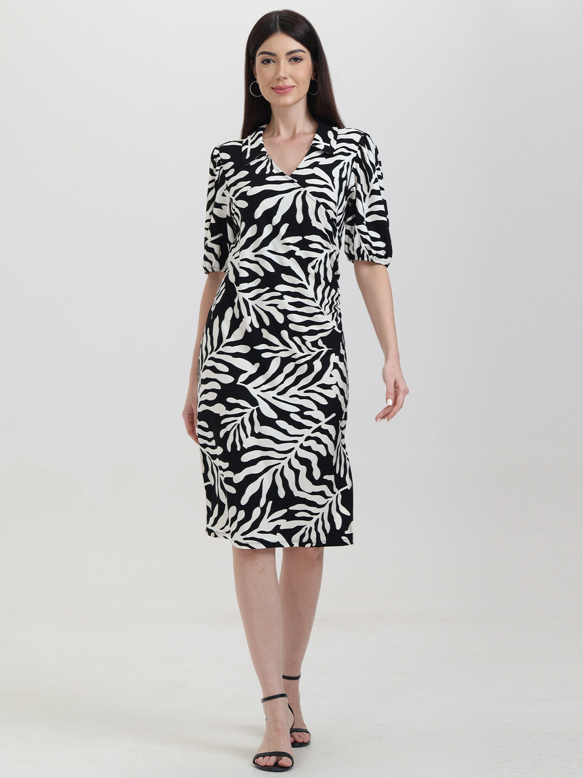 Print Collared Dress