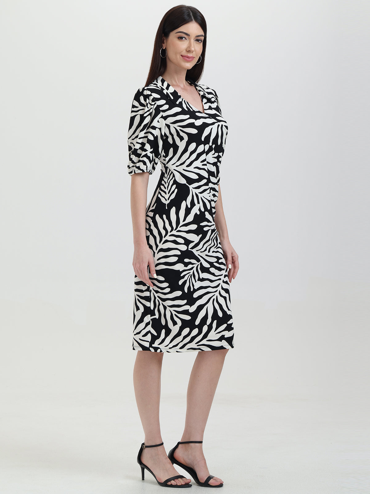Print Collared Dress