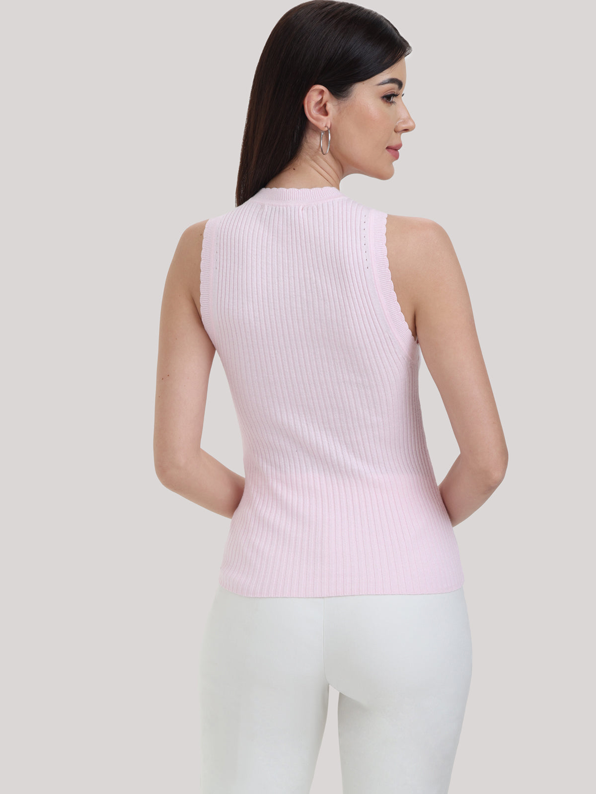 Scallop Trim Tank Top