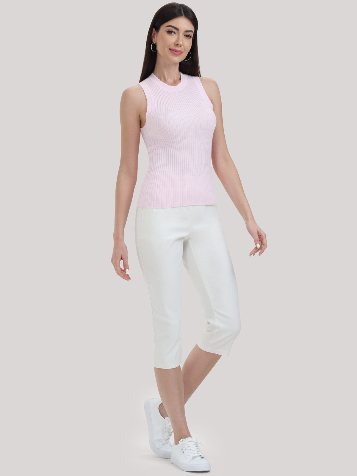 Scallop Trim Tank Top