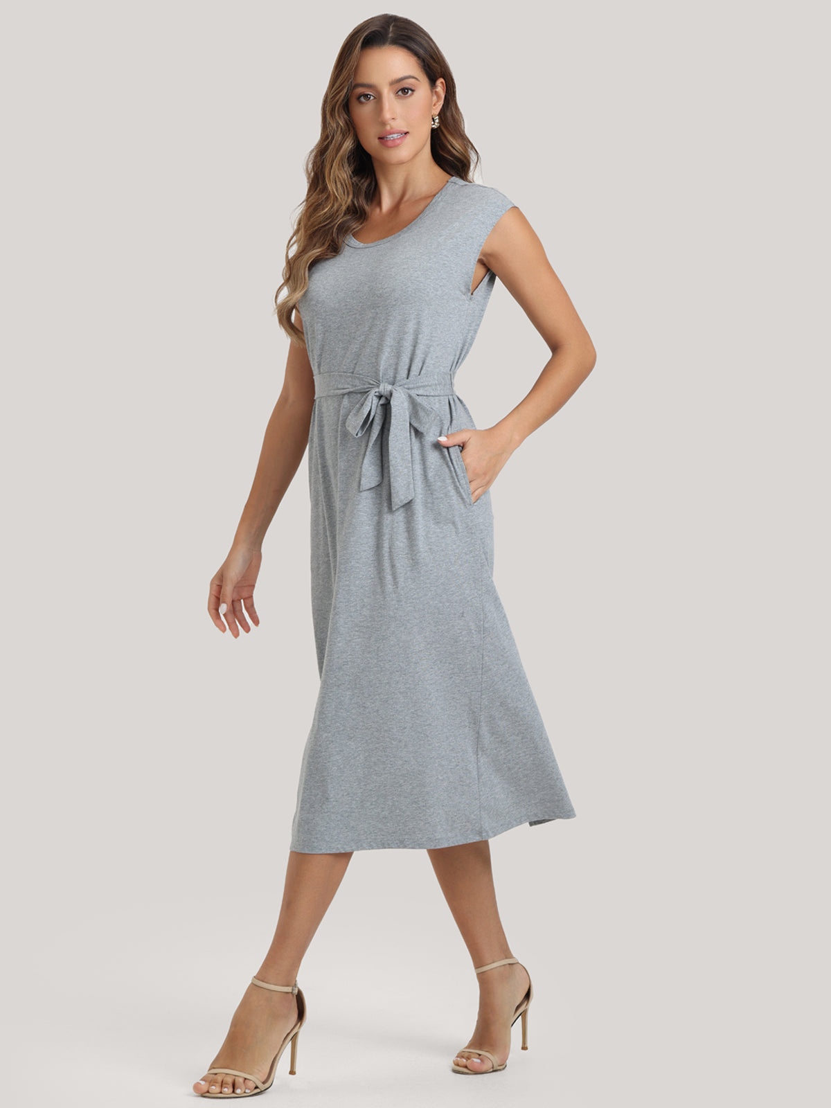 Tie Waist Midi Dress