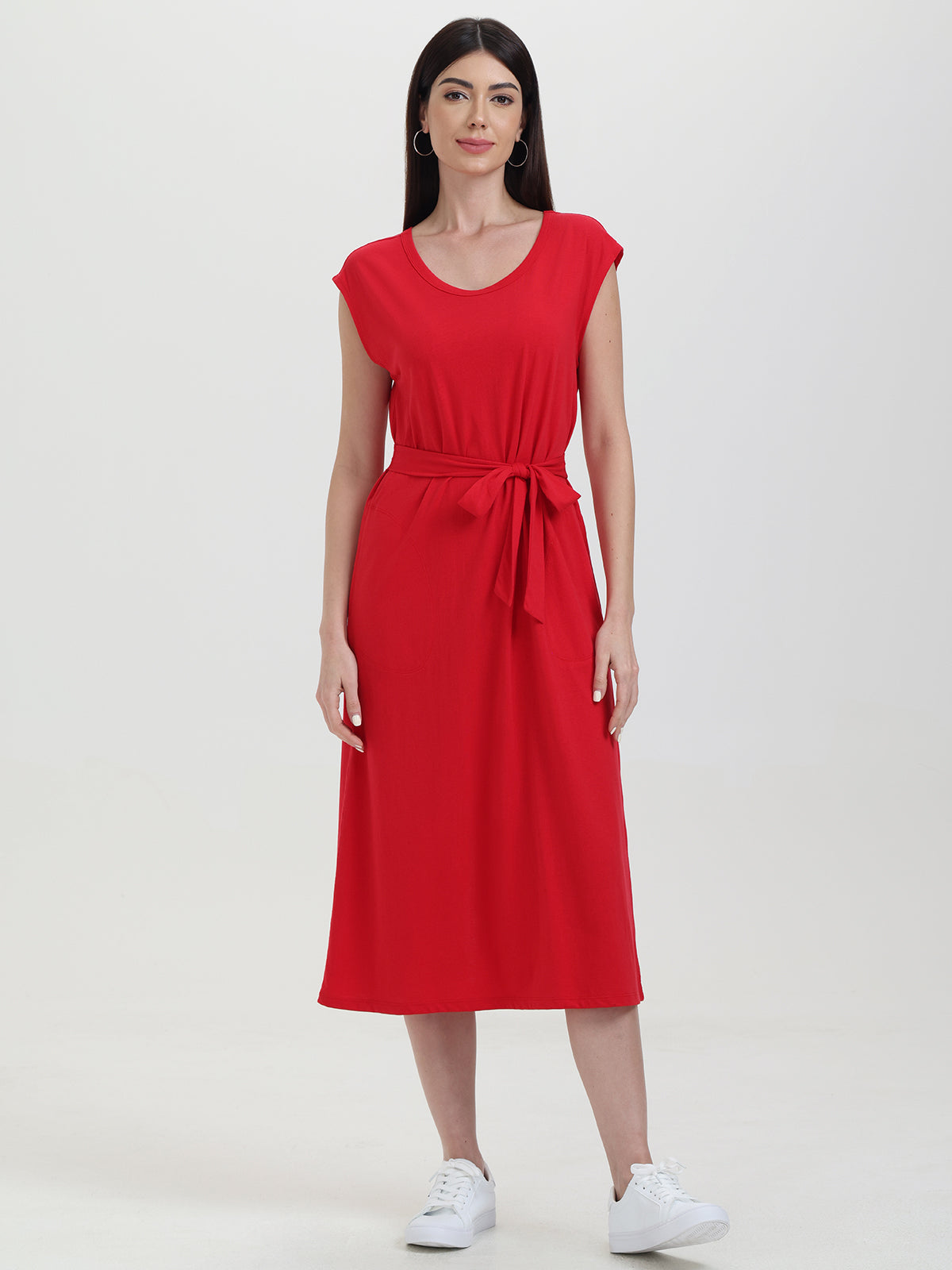 Tie Waist Midi Dress