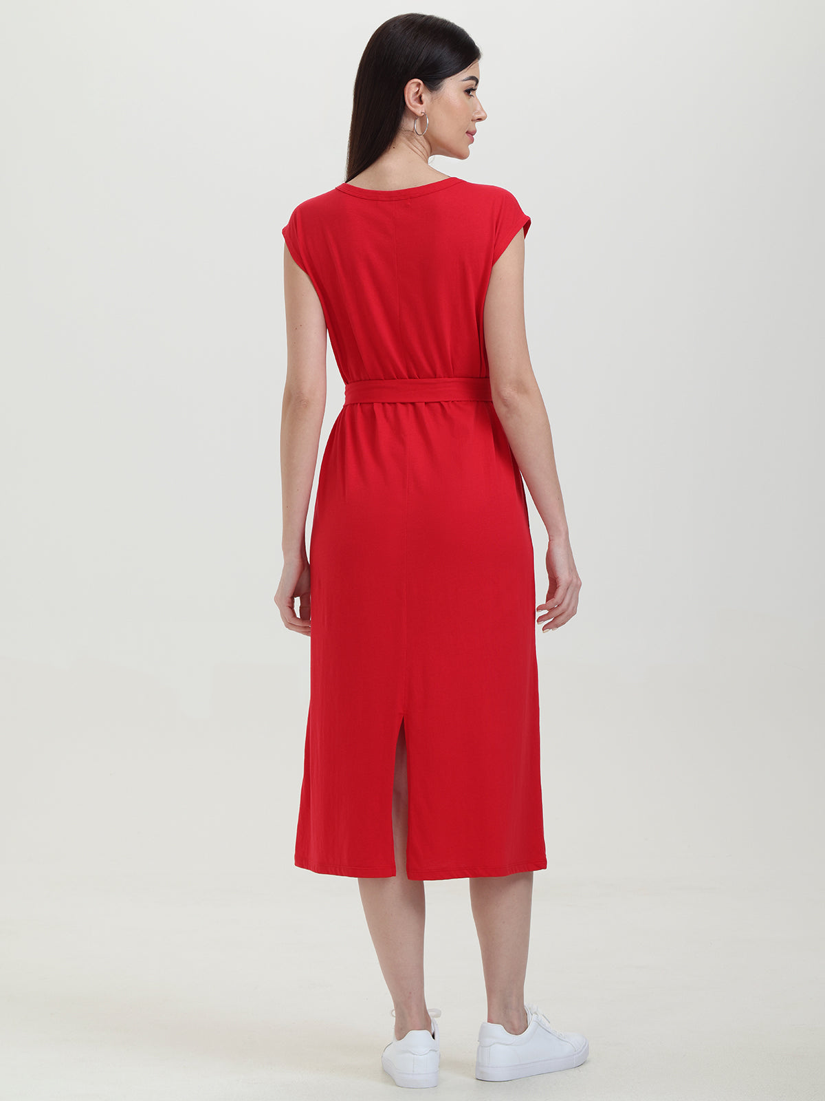 Tie Waist Midi Dress