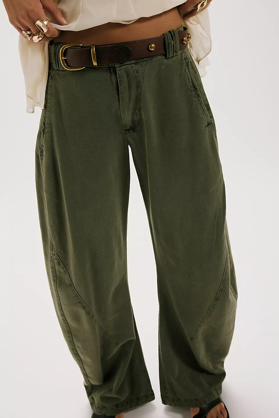 Spotlight Washed Barrel Chino Trousers (Buy 2 Free Shipping)