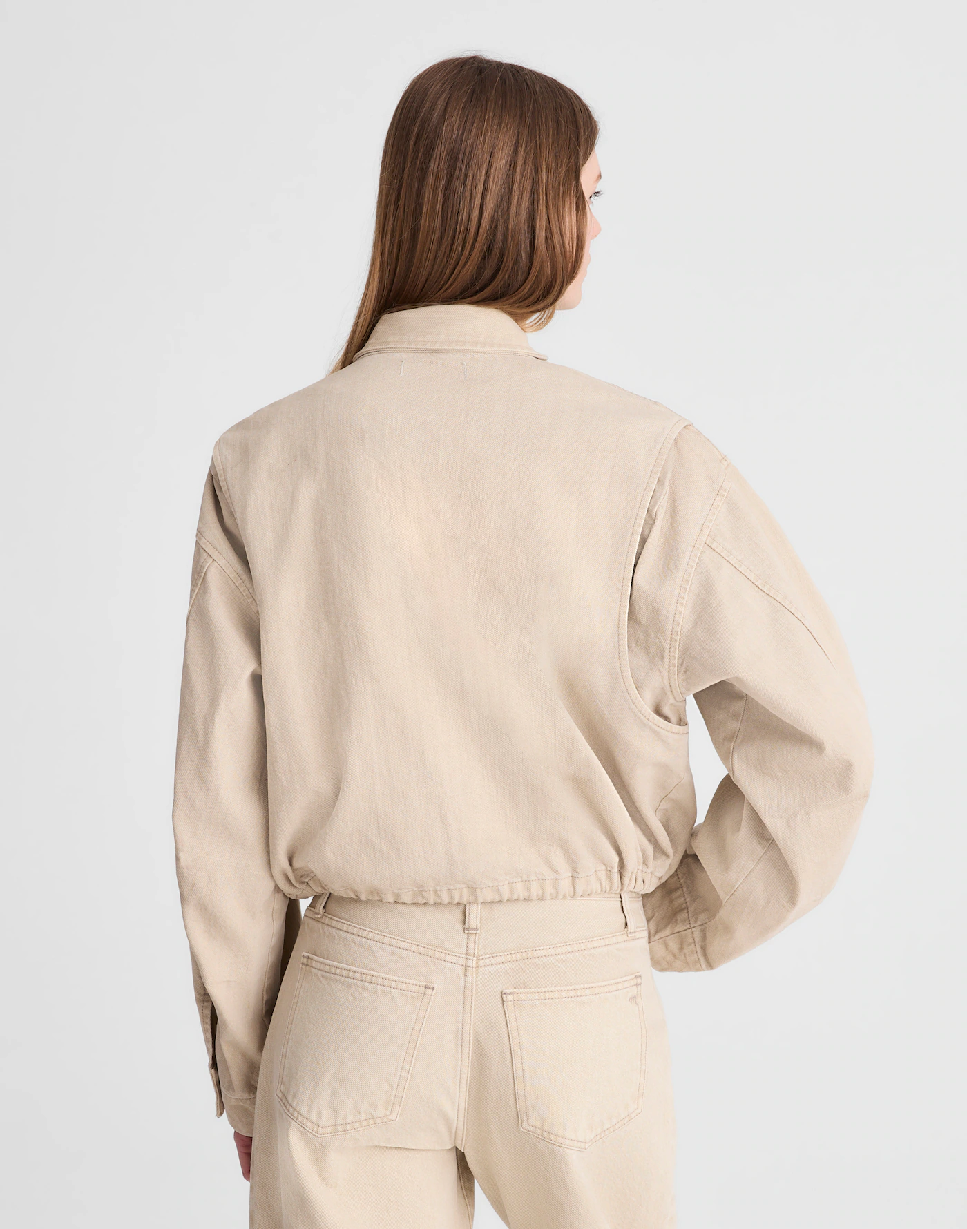 Denim Crop Field Jacket (Buy 2 Free Shipping)