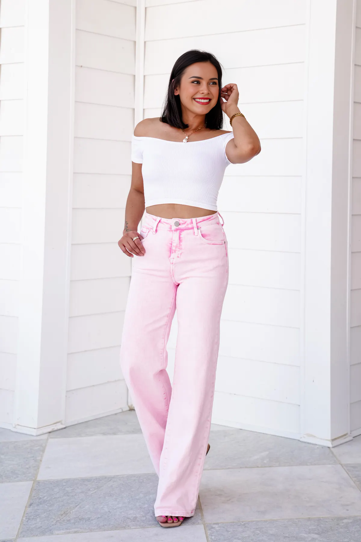 🔥LAST DAY 60% OFF 🔥High Rise Tummy Control Wide Leg Jeans (Buy 2 Free Shipping)